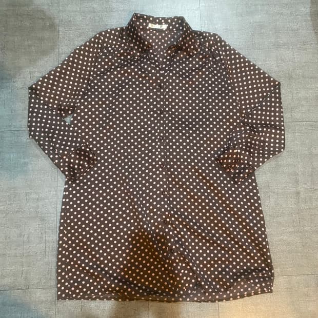 일본빈티지 Rarant 하구미모리걸 올드스쿨아메카지 도트땡땡이 미디원피스