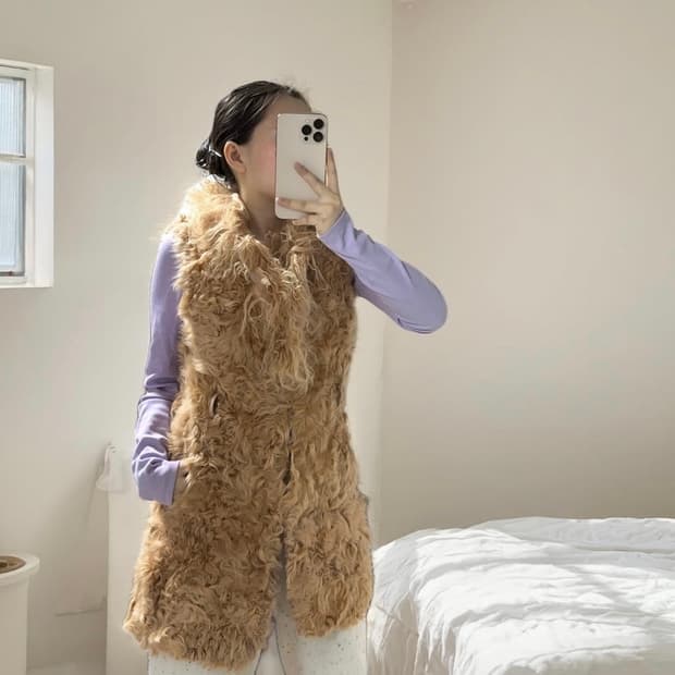 빈티지 양털 토스카나 조끼 베스트