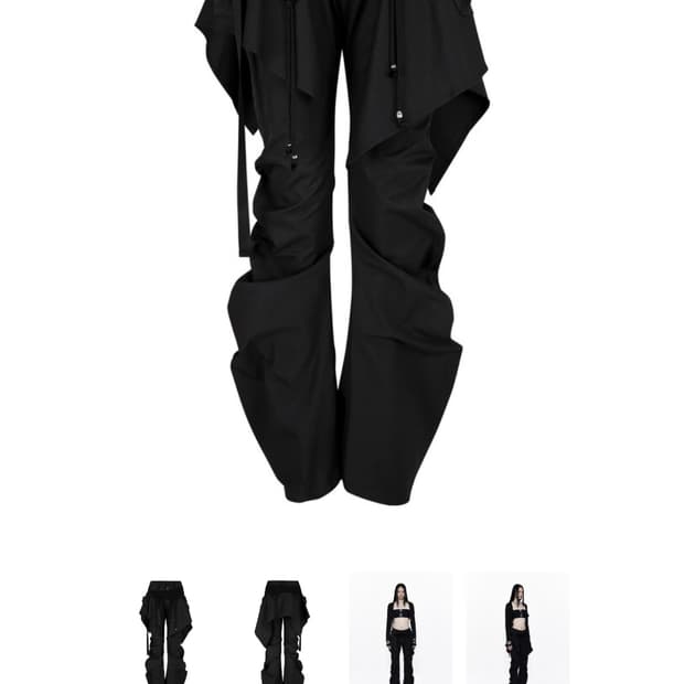 카시코 레이어드 스트랩 팬츠 블랙 L