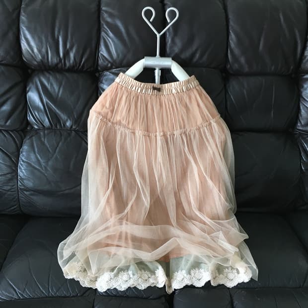 tulle lace hem skirt