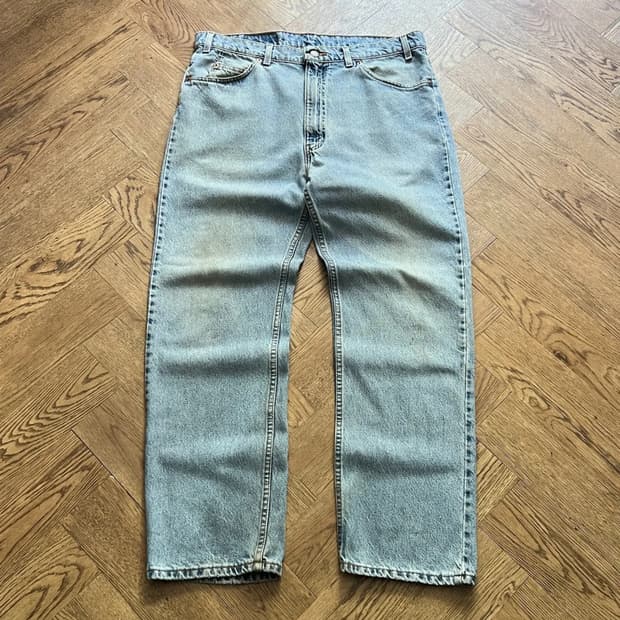 [38]90s 리바이스 USA Made 오랜지탭 505 더티워싱 데님팬츠