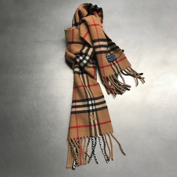 버버리 정품 울/캐시미어 머플러 베이지