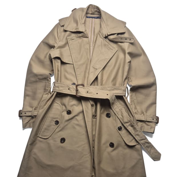[M] 폴로 랄프로렌 벨티드 더블 브레스티드 트렌치코트