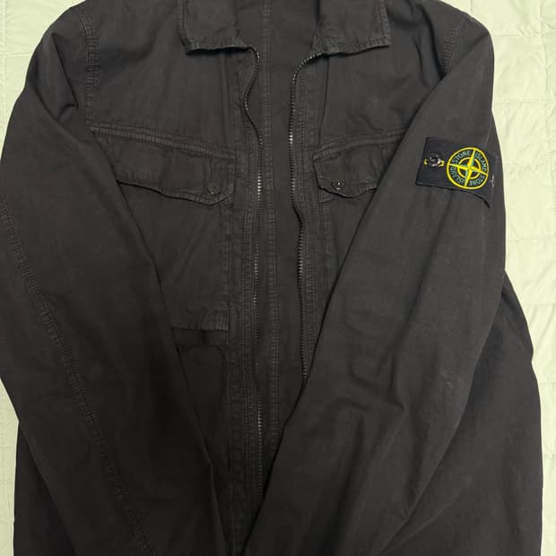 [백화점판/새상품급] 24ss 스톤아일랜드 셔츠자켓 블랙 M