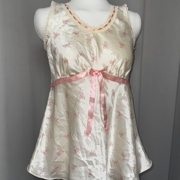 Pink Ribbon Dot Sleeveless