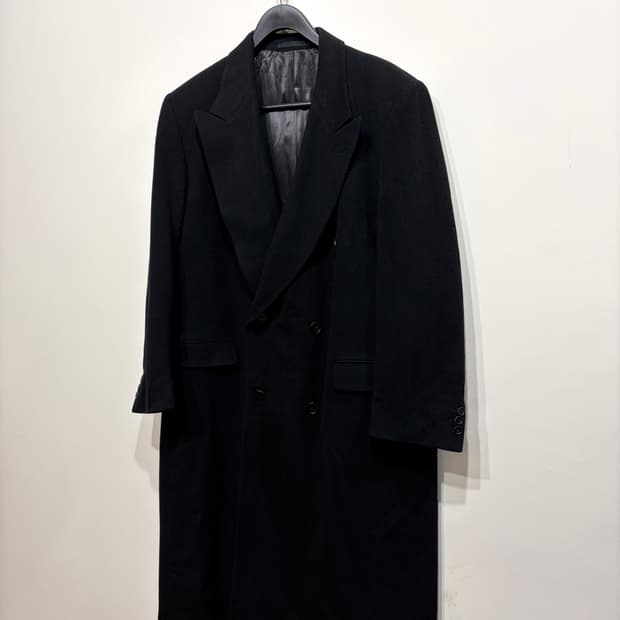 90's 입생로랑 캐시미어 더블 브레스티드 롱코트