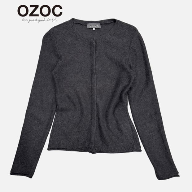 OZOC charcoal mohair wool cardigan