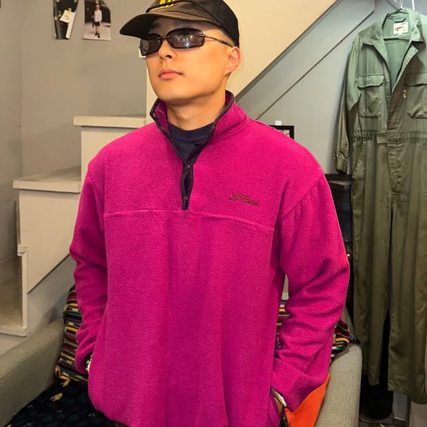 90’s LL Bean 4-button color  fleecewear