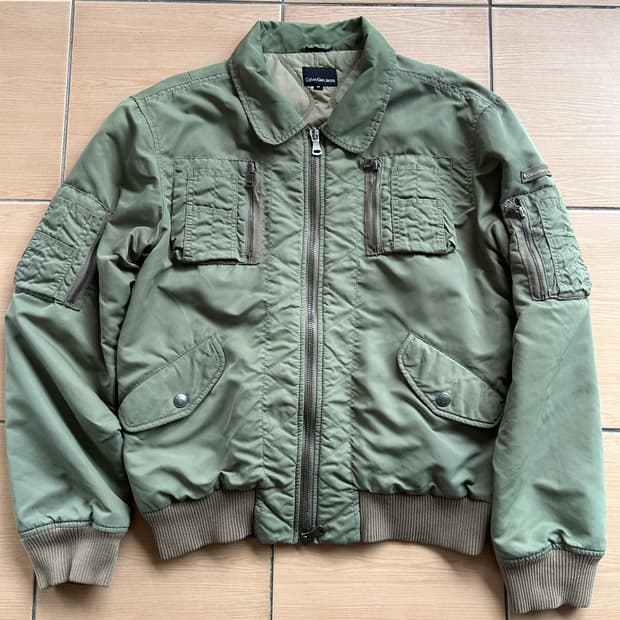 00‘s 켈빈클라인진스 멀티포켓봄버