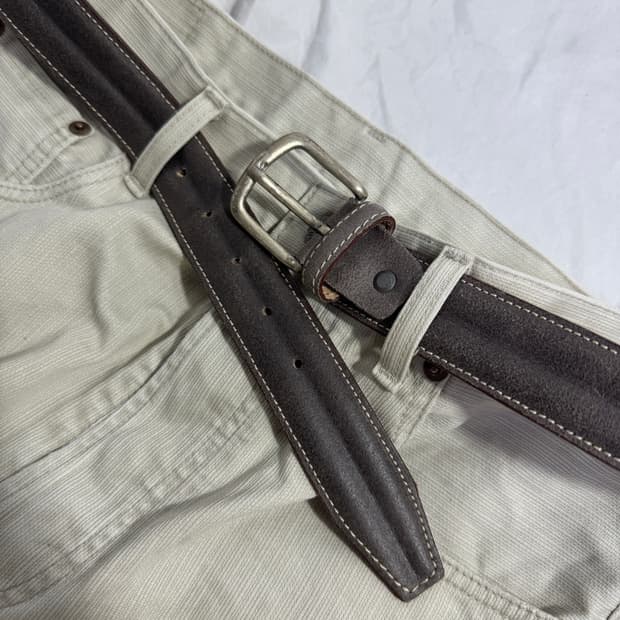 빈티지 italy 스티치 레더 벨트