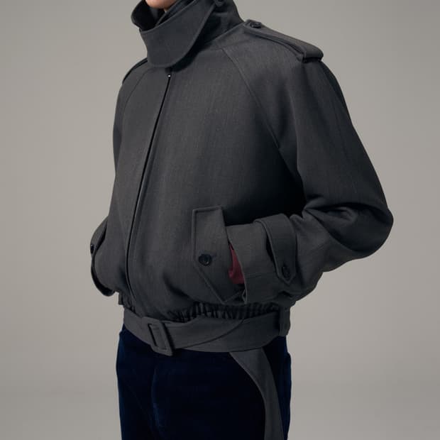 노이스 M NECK BUCKLE WOOL BLEND BLOUSON