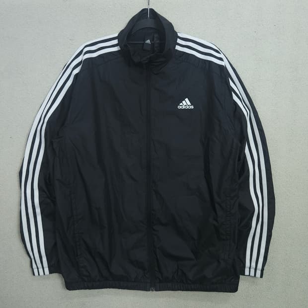 아디다스 삼선 바람막이 XL 블랙