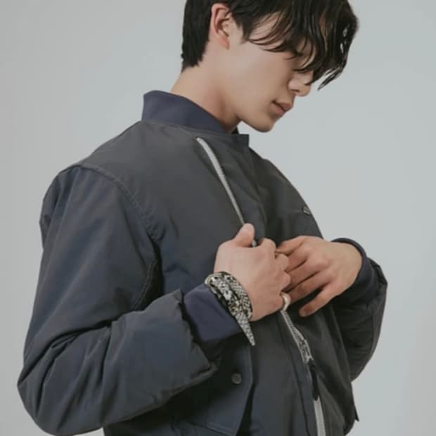 kyho 왁스 코티드 언발란스 ma-1 더스티 그레이 M