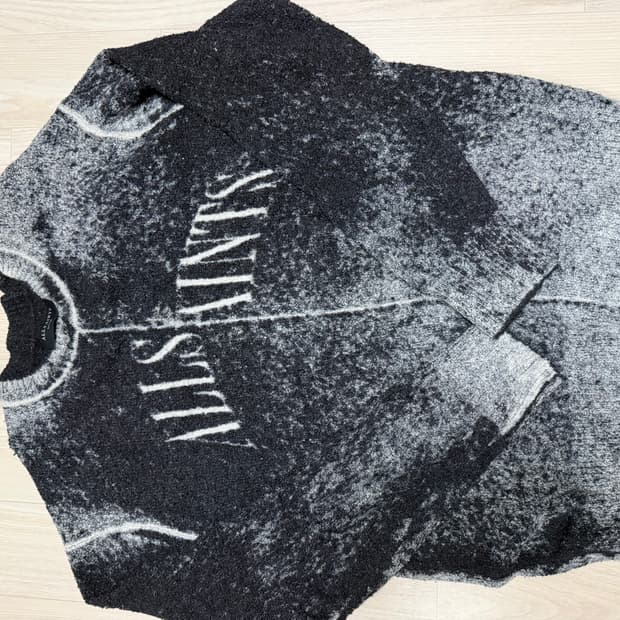 올세인츠 블랙 텍스쳐 니트 L사이즈