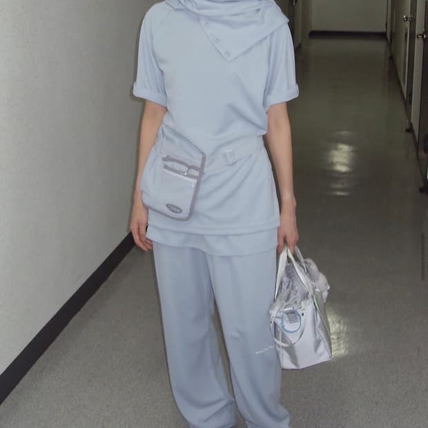 지초이컴포트 23-004 반팔+레이어드팬츠 세트