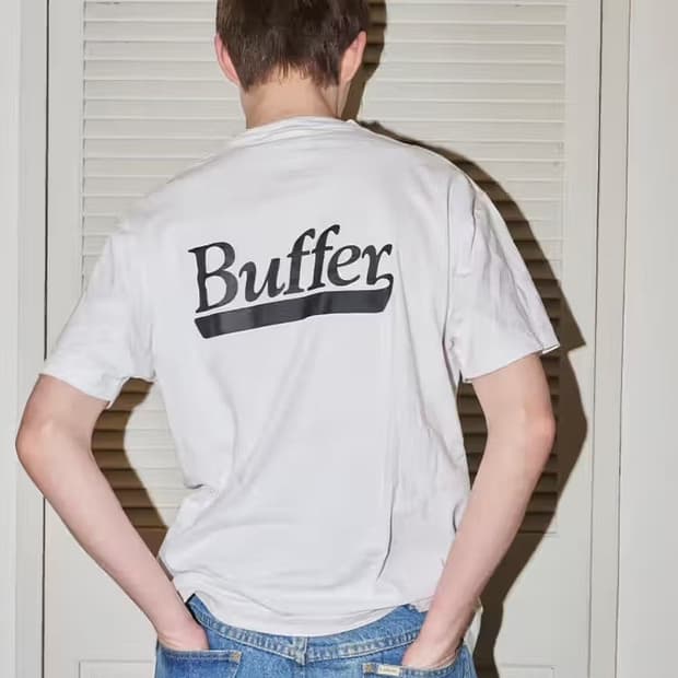 버퍼 Buffer 반팔 티셔츠 블랙 2사이즈 니고 휴먼메이드