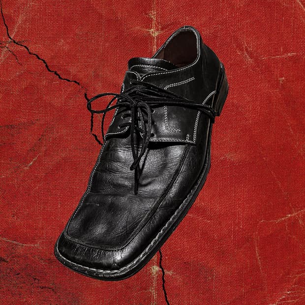 Japanese 90s 오버 스퀘어드 토 스티치 더비 슈즈 275