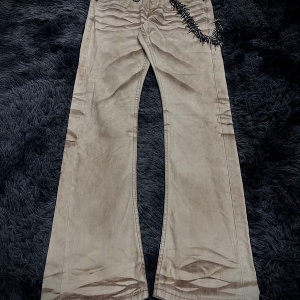 Jack Rose 아이보리 나염 데님 팬츠