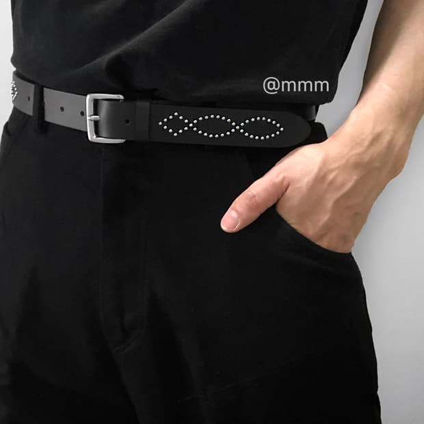 [Unisex] 물결 스터드 이태리 소가죽 벨트