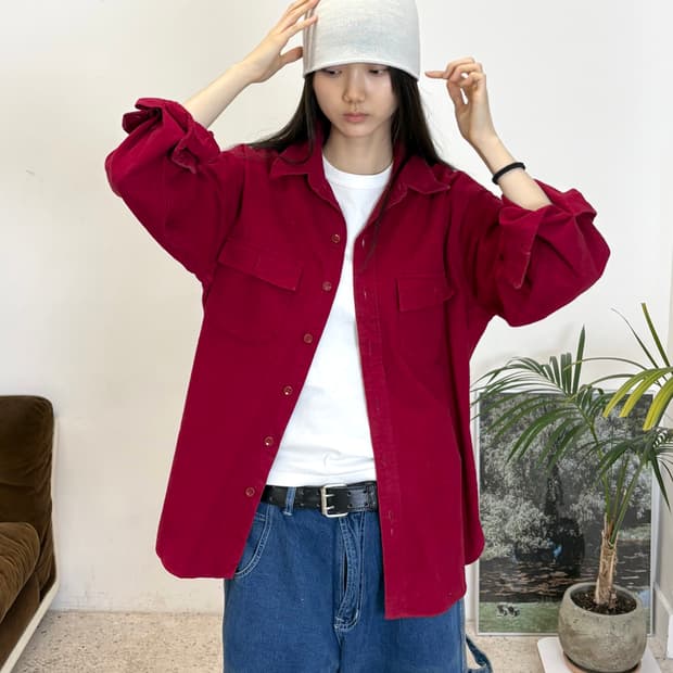 L.L.Bean 빈티지 코튼 워크 셔츠