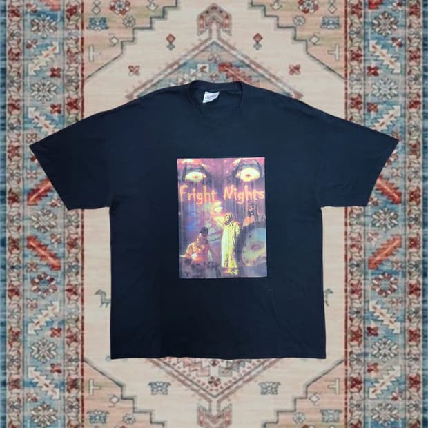 Fright Nights 빈티지 호러 그래픽 티셔츠 (XL)