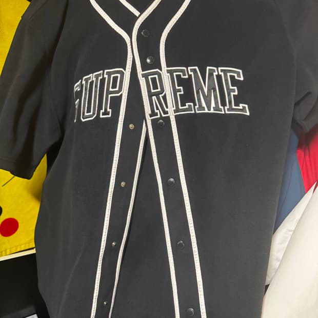 슈프림 폴라텍 베이스볼 셔츠