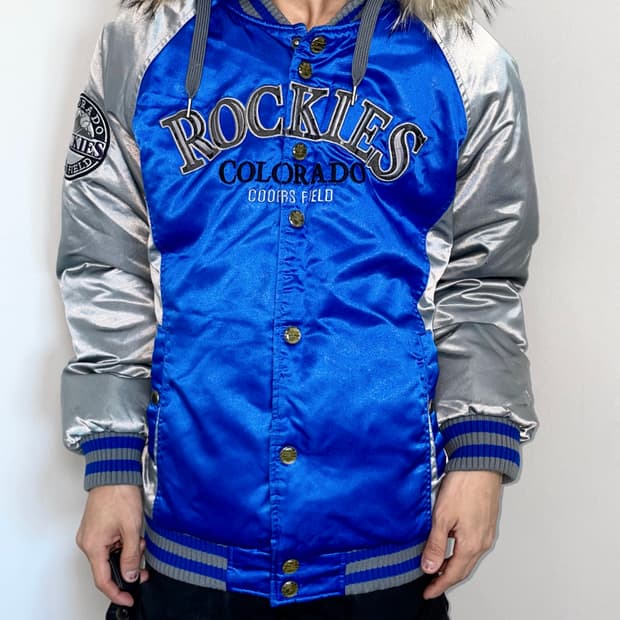 Mlb Rockies Fur hood padding