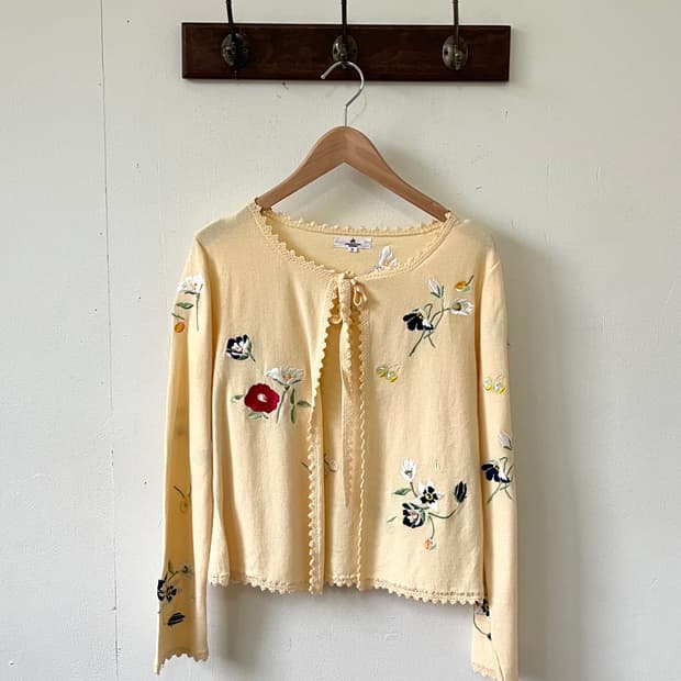 Sonia Rykiel 플라워 자수 가디건