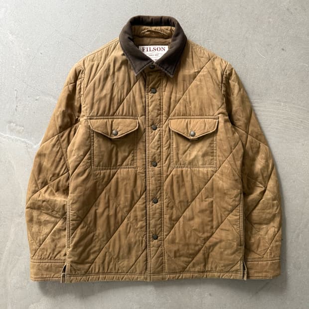 Filson Hyder Quilted Tan Waxed Jacket