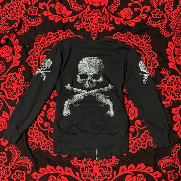 "MasterMind JAPAN" Skull stones zip-up