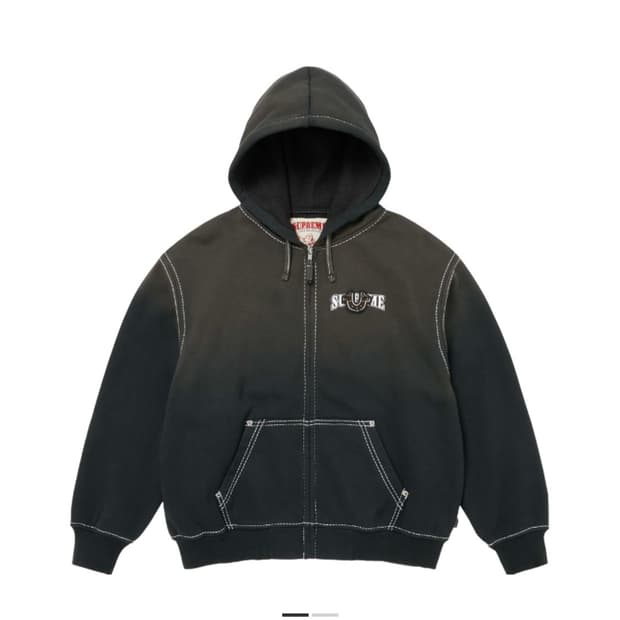 슈프림 x 트루릴리전 집업 후드 스웨트셔츠 블랙 - 25FW