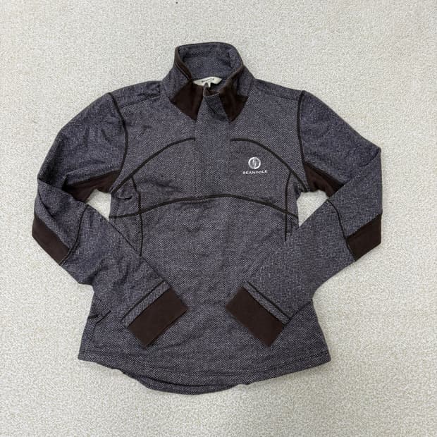 95 빈폴 여성 헤링본 반집업 스웨터0126T1