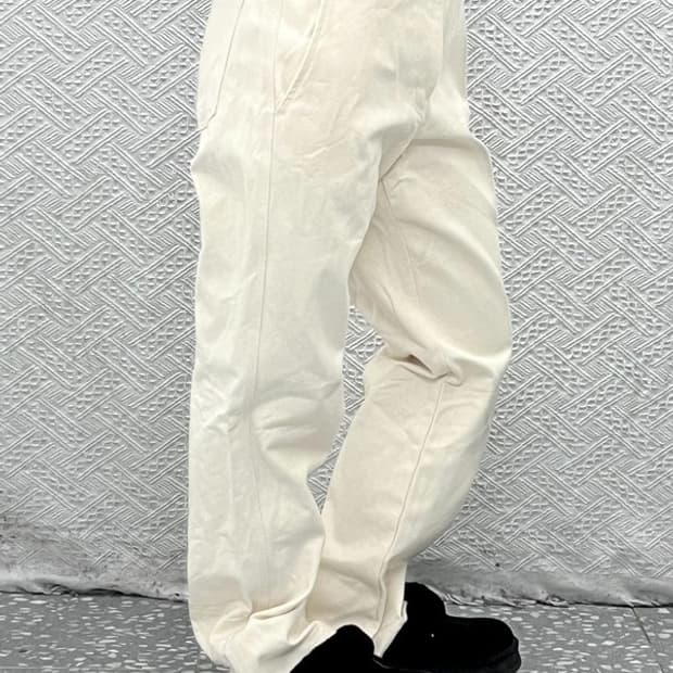 모드나인 빈티지 와이드 크림 코튼팬츠 31인치 C07710