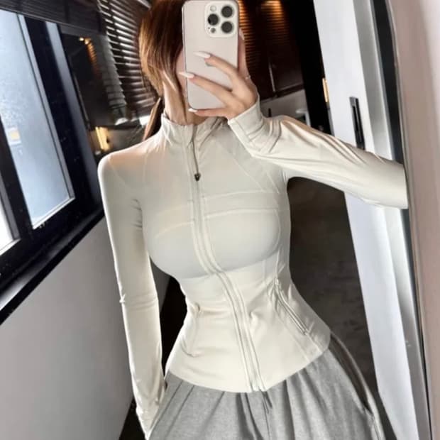 뉴앤비 집업 아이보리 s