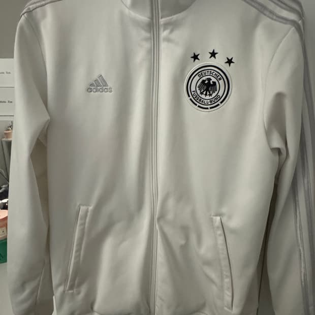 아디다스 독일 실버 화이트 져지 집업