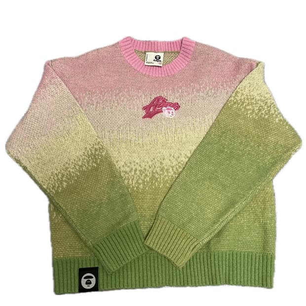 AAPE EMBROIDERED JACQUARD SWEATER