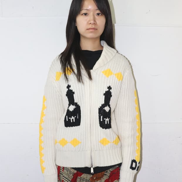 디스퀘어드2 05AW J.L.E.M 코위찬 니트 자켓