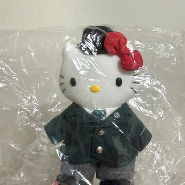 고전키티 역무원 키티 자립인형