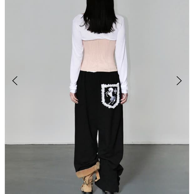 Eyeer Frill Lace 스웻팬츠 블랙 S