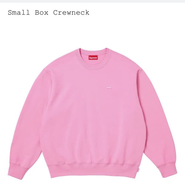 Supreme 25fw small box crewneck pink M