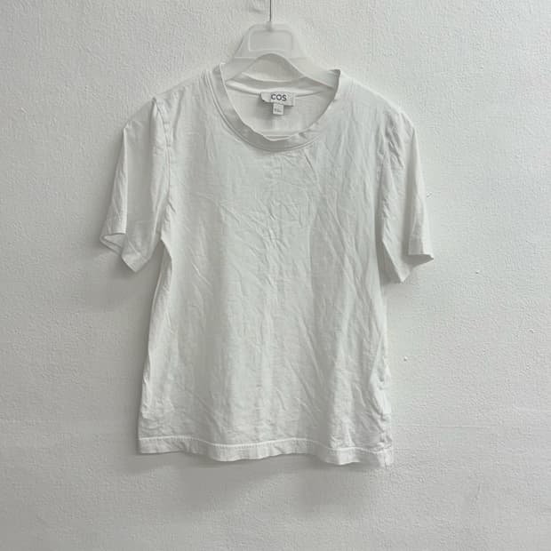 Cos 여성용 크롭 화이트 반팔티 XS