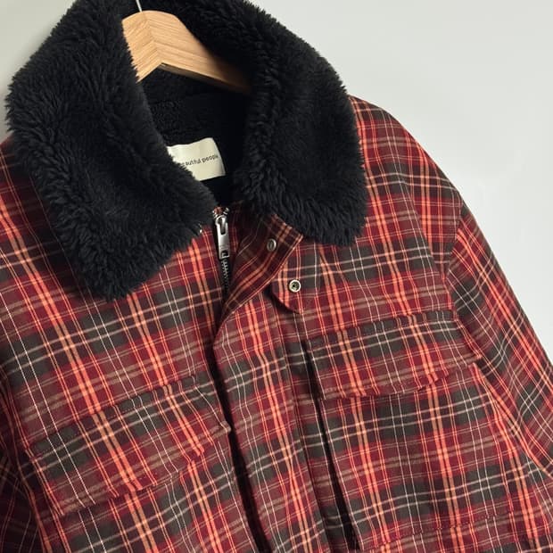 GU X 뷰티풀 피플체크 보아 블루종 L