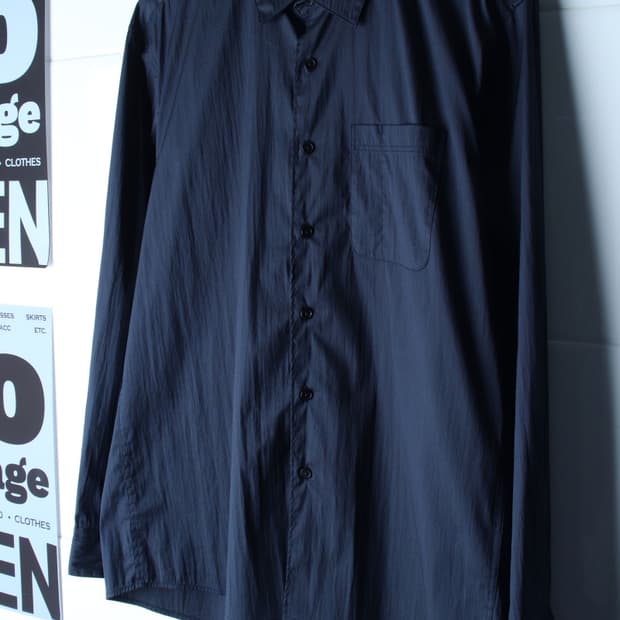 (L-XL) 어나더오피스 셔츠 남방 네이비 무지 폴리-H36203
