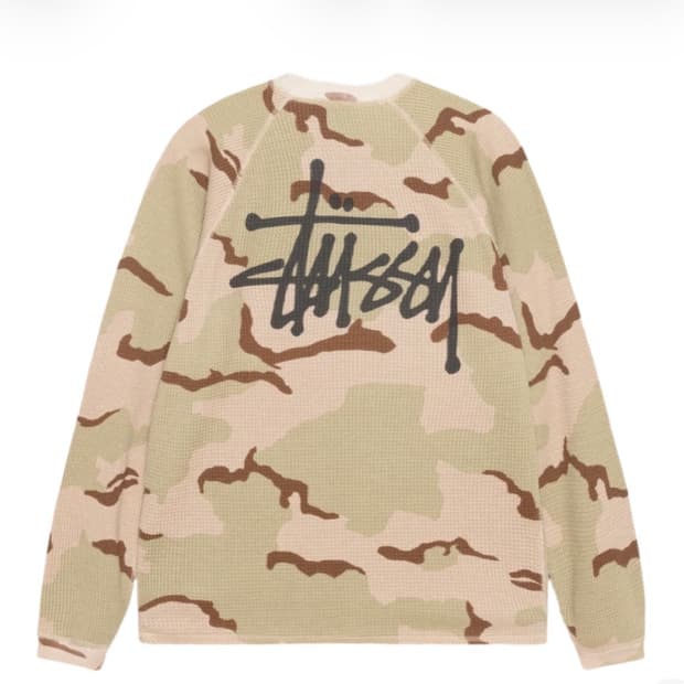 스투시 롱슬리브 샌드 카모