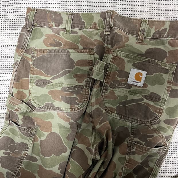 00s 빈티지 칼하트 덕카모 워크팬츠