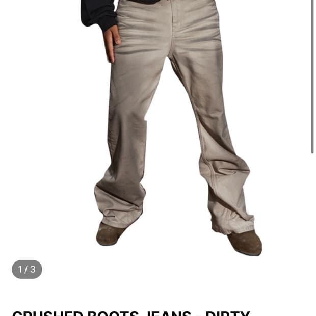 CRUSHED BOOTS JEANS - DIRTY DESERT