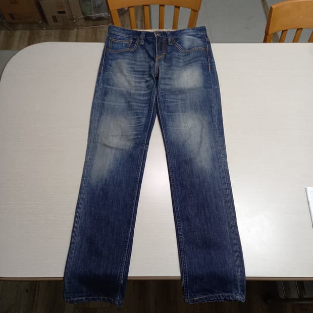 31 리바이스510 워싱 슬림일자진 진청 31-517