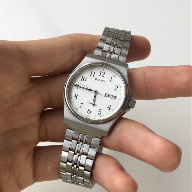 80s seiko chronos arabic index quatz