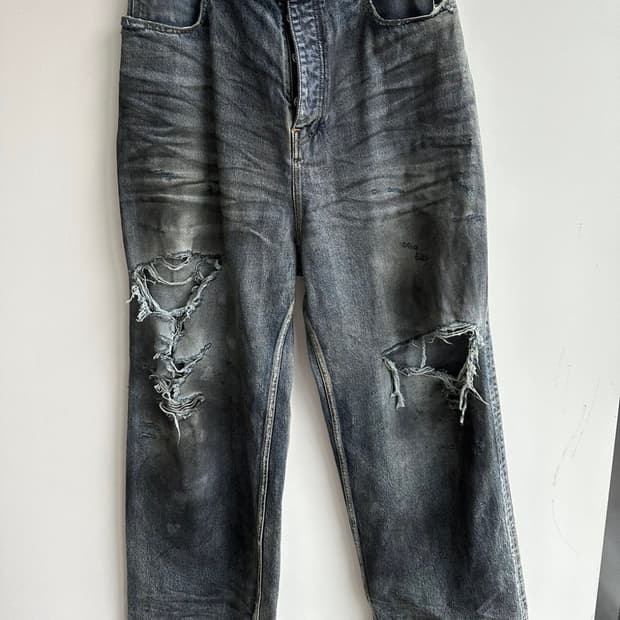 [XS] 발렌시아가 썸머 디스트로이드 배기 데님 진