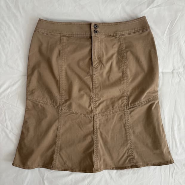 beige cotton skirt 베이지 코튼 스커트